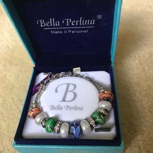 Bella Perlina Charm Silver Bracelet